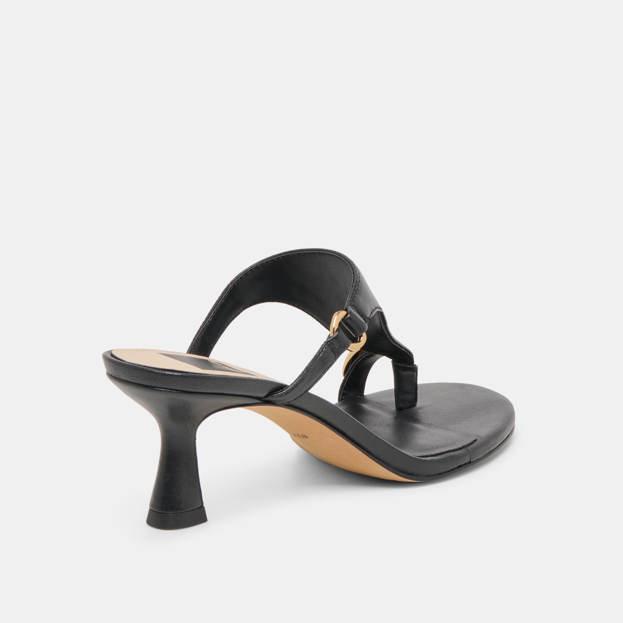 Derrel Black Leather Heels / Dolce Vita