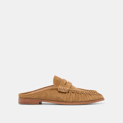 BETZY Lt Brown Suede Closed-Toe Slip-On Loafers / Dolce Vita