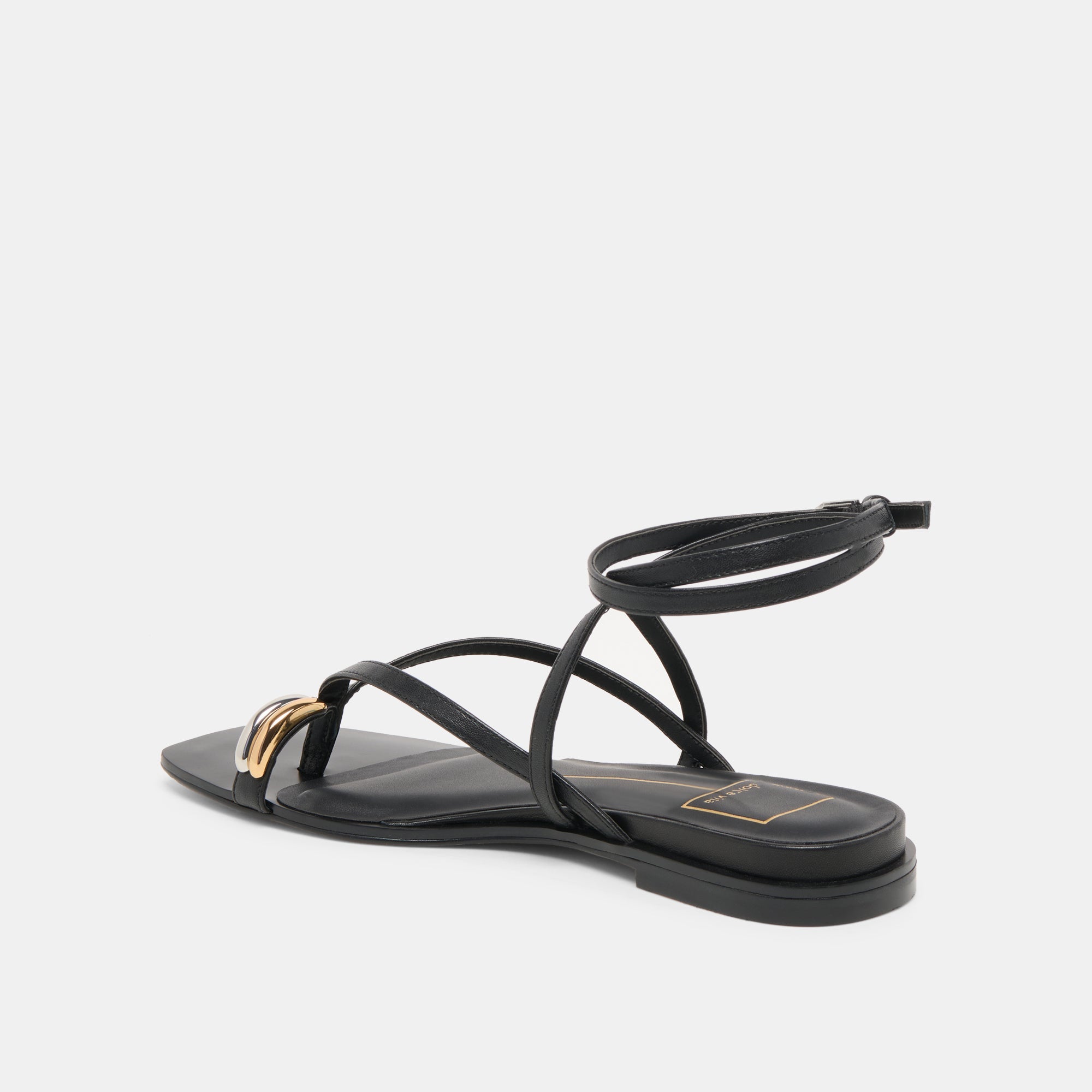 Tyrice Black Leather Sandals / Dolce Vita