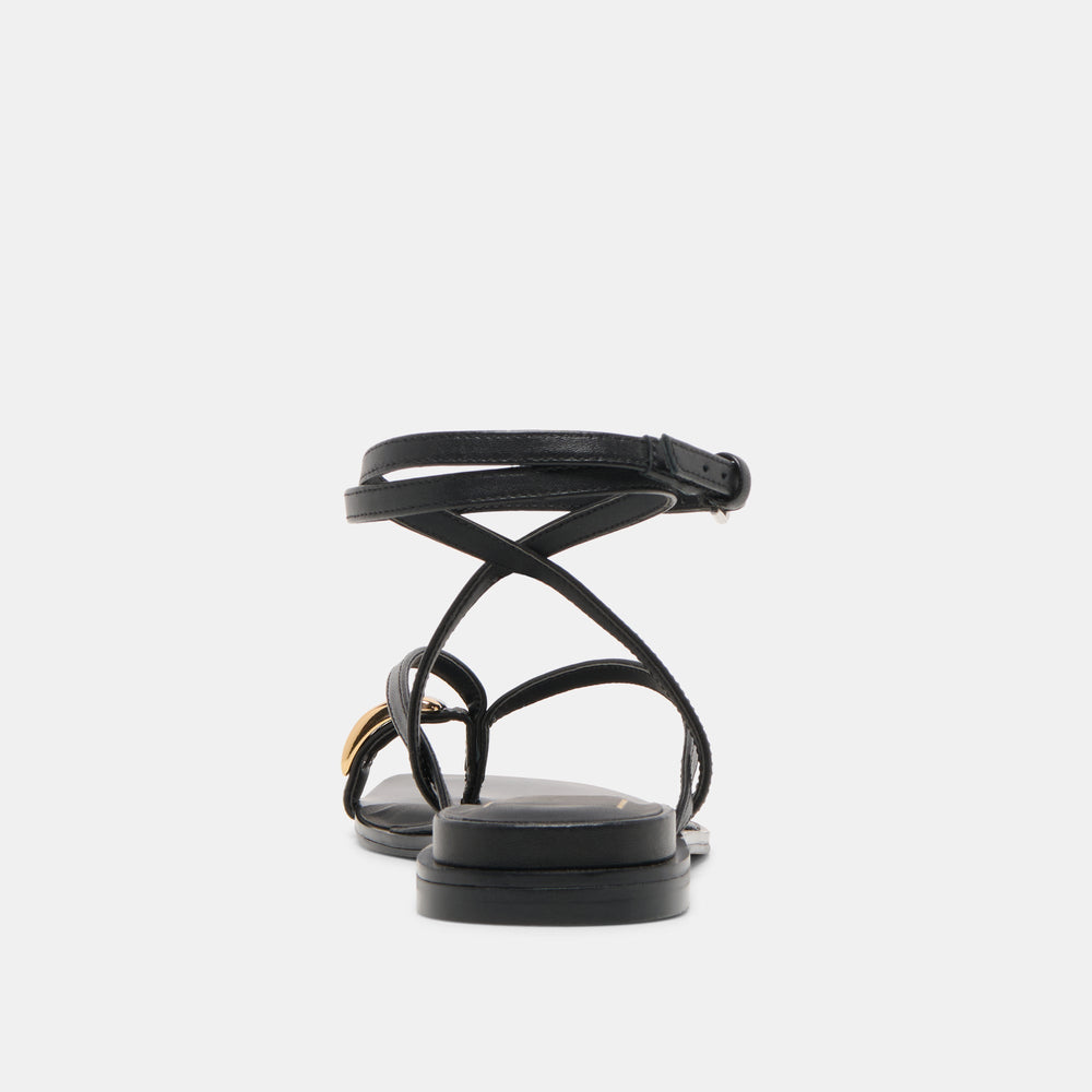 Tyrice Black Leather Sandals / Dolce Vita