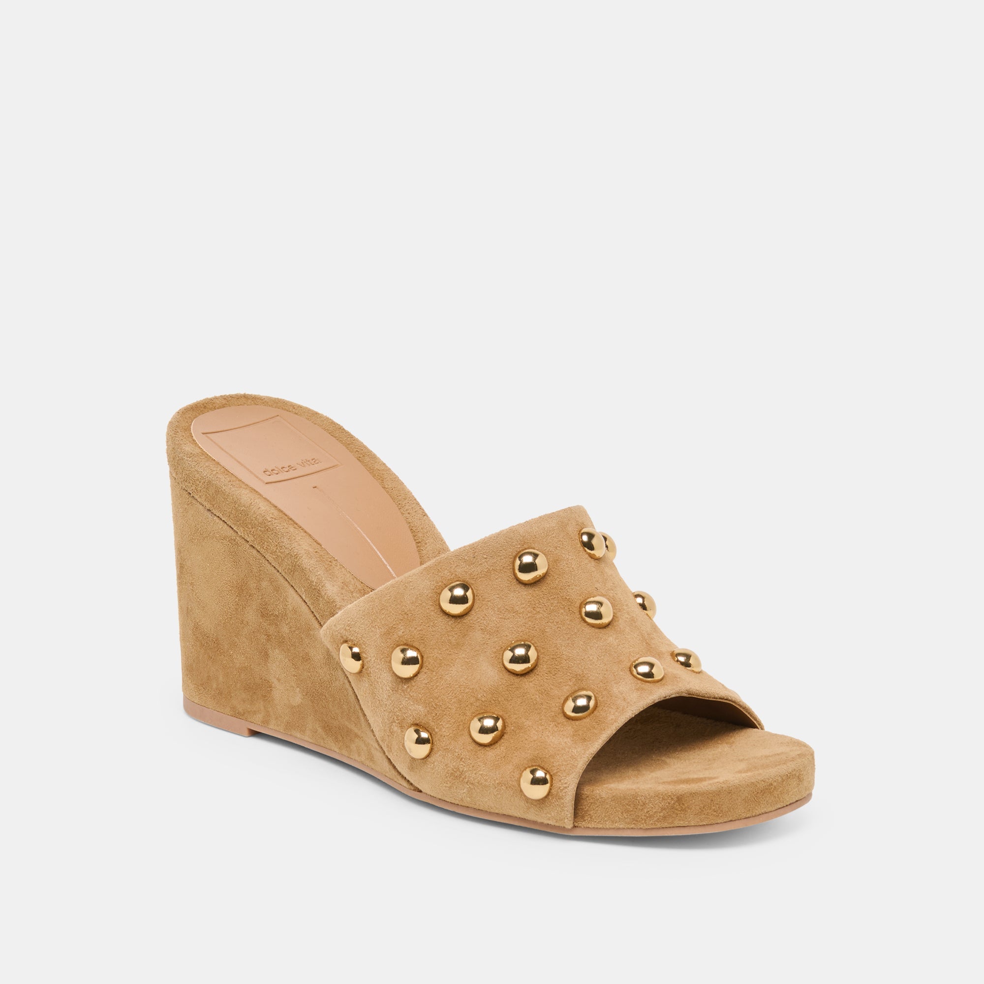 Holta Stud Lt Brown Suede Wedges / Dolce Vita