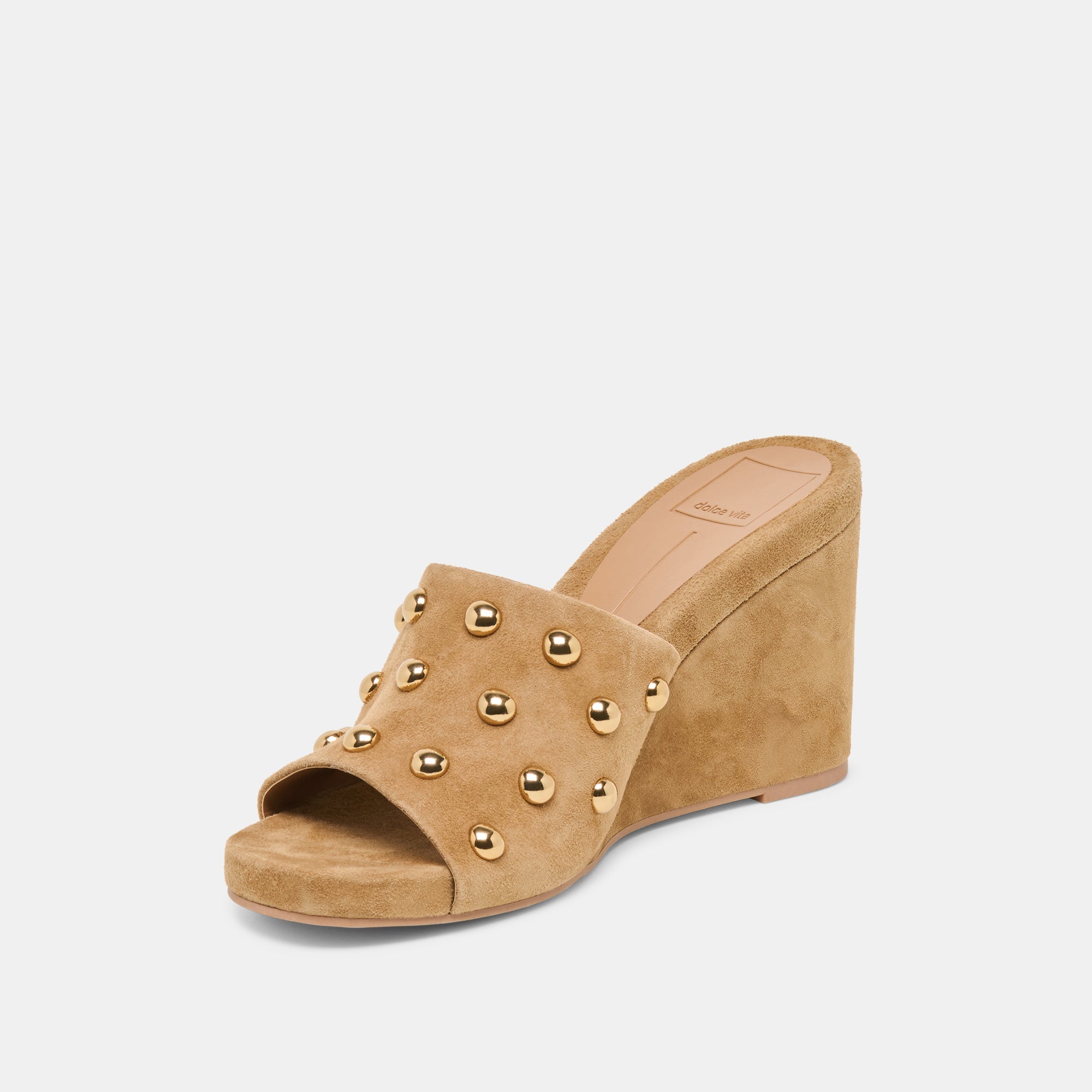 Holta Stud Lt Brown Suede Wedges / Dolce Vita
