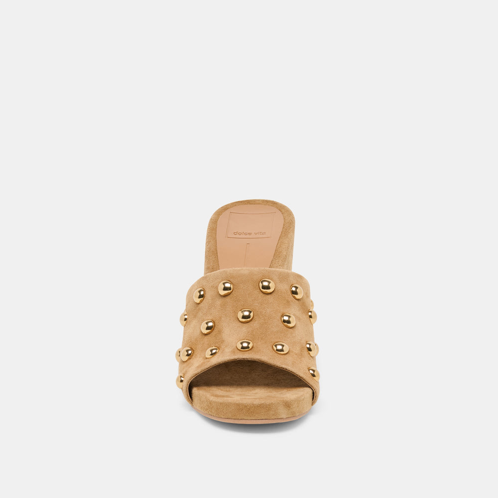 Holta Stud Lt Brown Suede Wedges / Dolce Vita