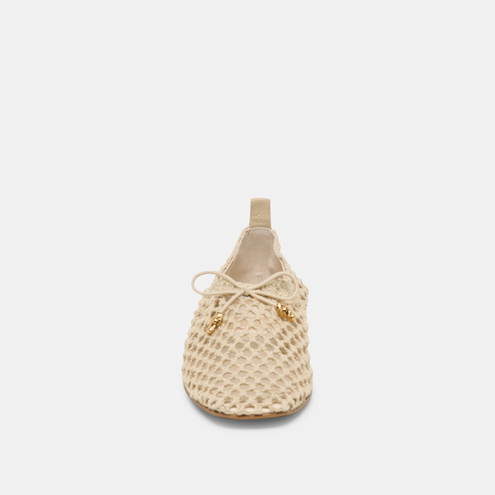 Kaylyn Oatmeal Crochet Flats / Dolce Vita