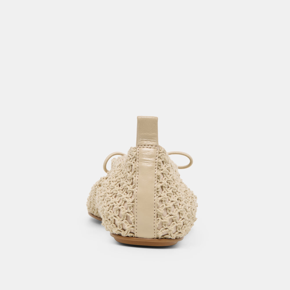 Kaylyn Oatmeal Crochet Flats / Dolce Vita