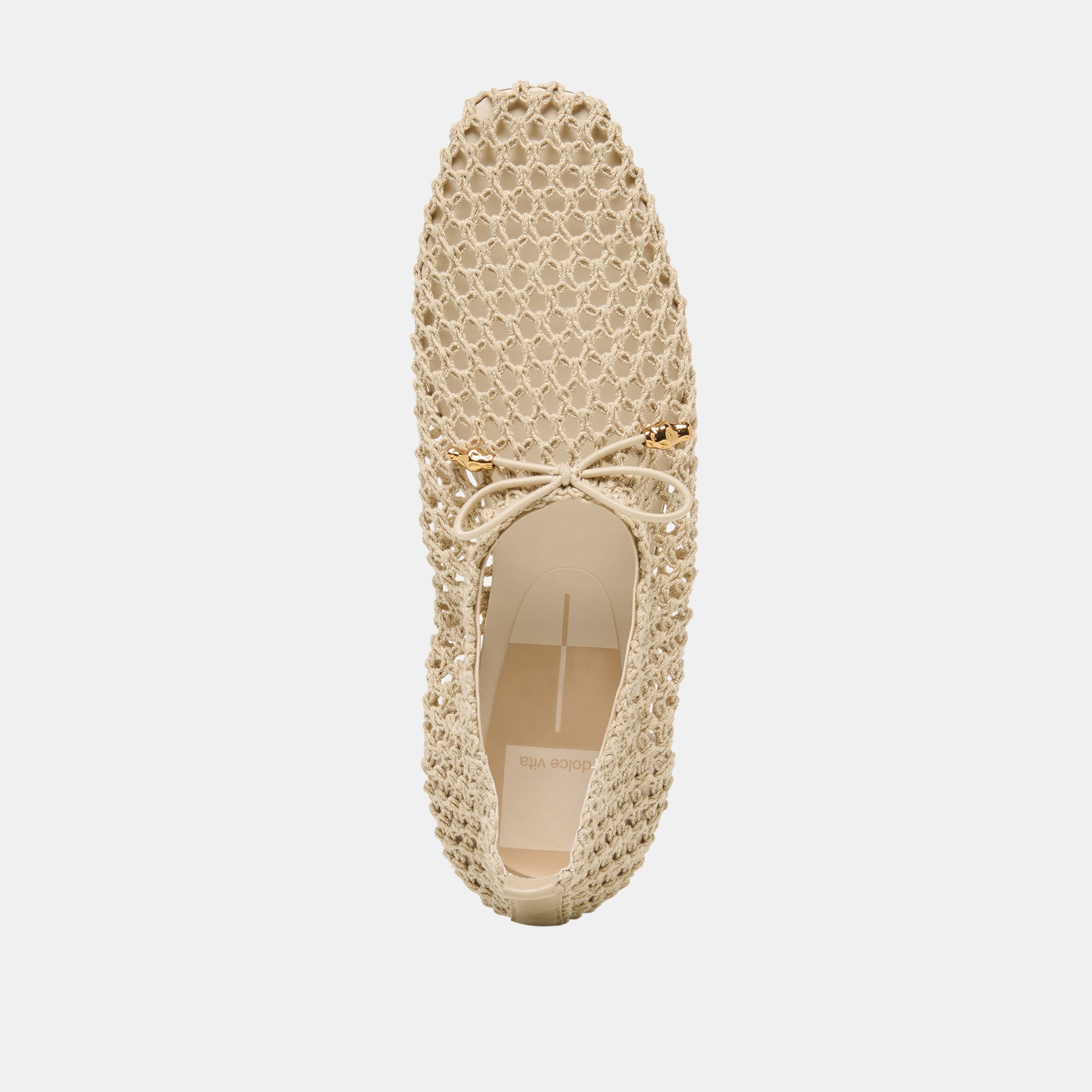 Kaylyn Oatmeal Crochet Flats / Dolce Vita