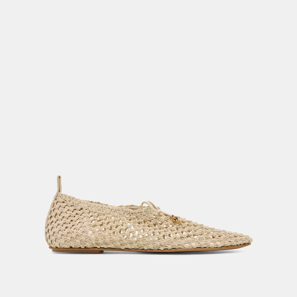 Kaylyn Oatmeal Crochet Flats / Dolce Vita