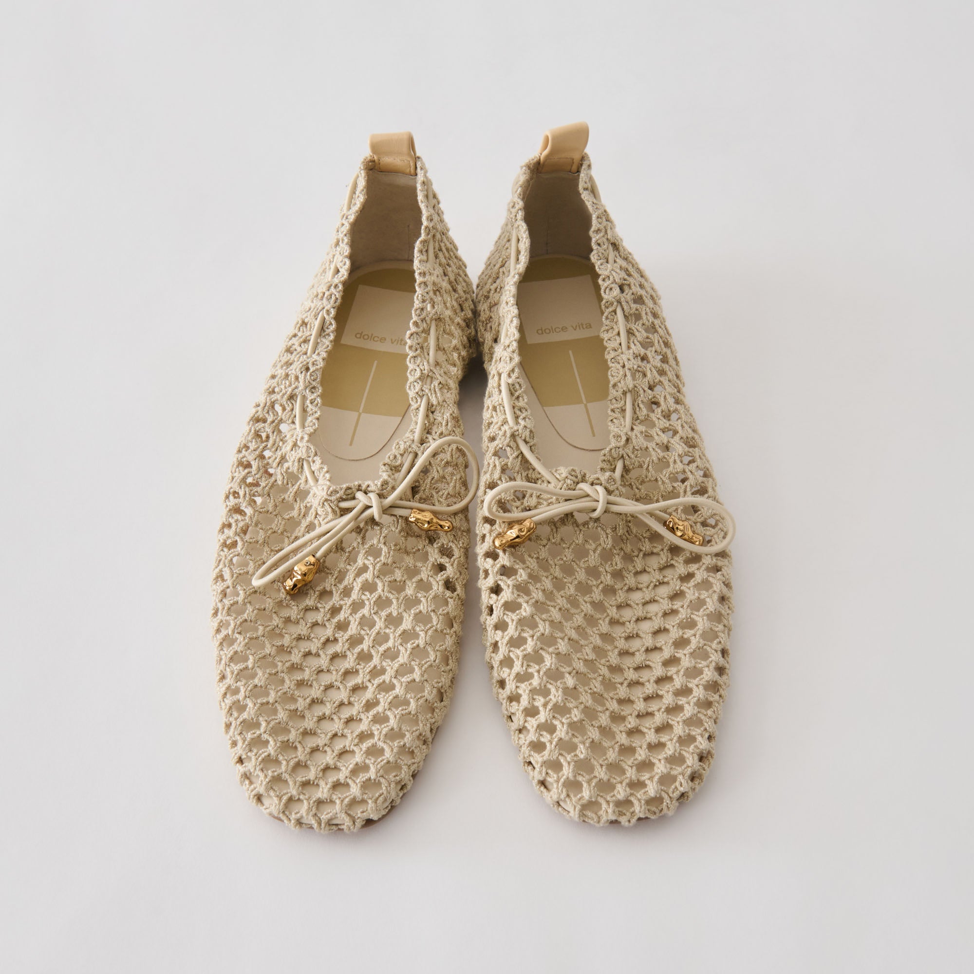 Kaylyn Oatmeal Crochet Flats / Dolce Vita