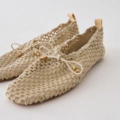 Kaylyn Oatmeal Crochet Flats / Dolce Vita