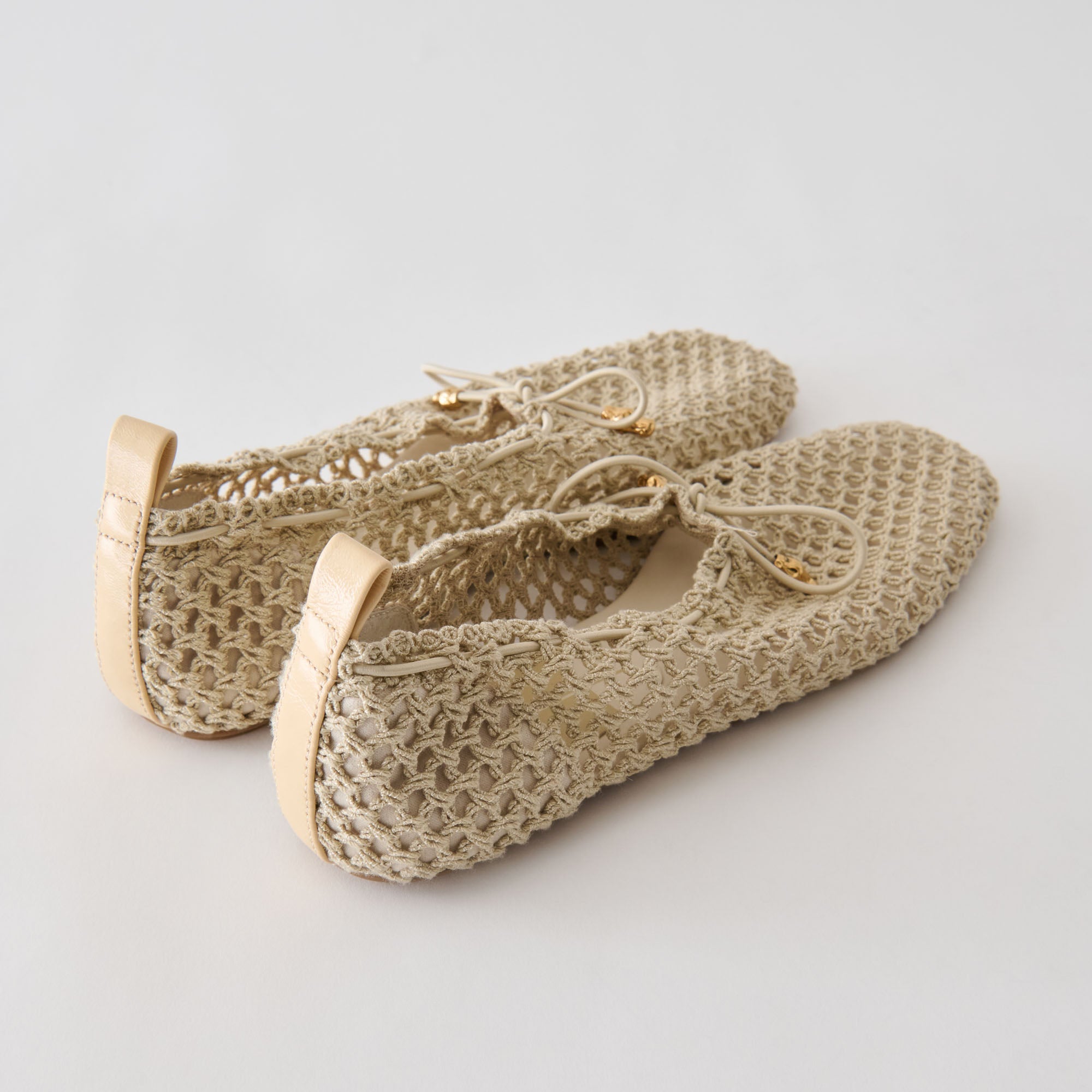Kaylyn Oatmeal Crochet Flats / Dolce Vita