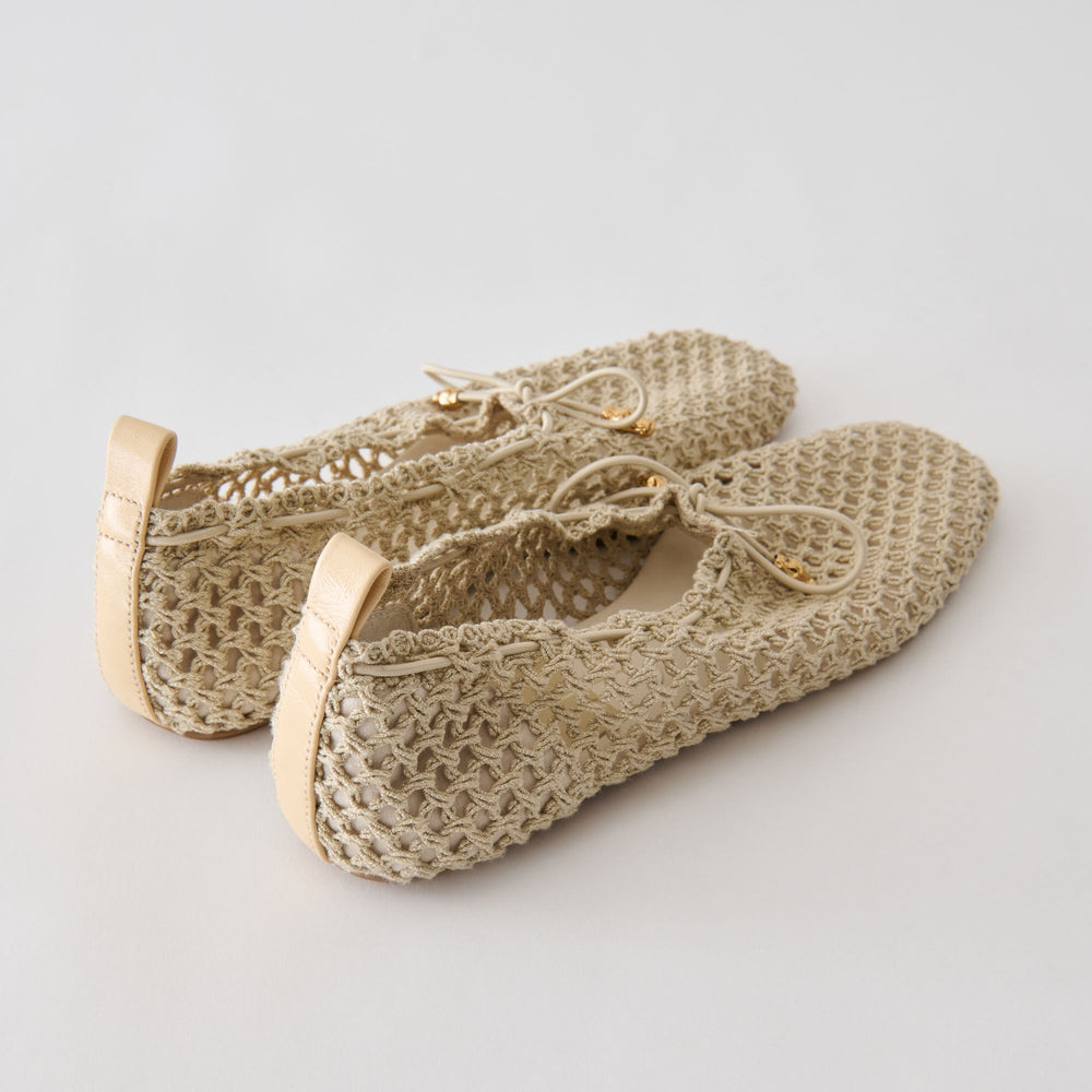 Kaylyn Oatmeal Crochet Flats / Dolce Vita