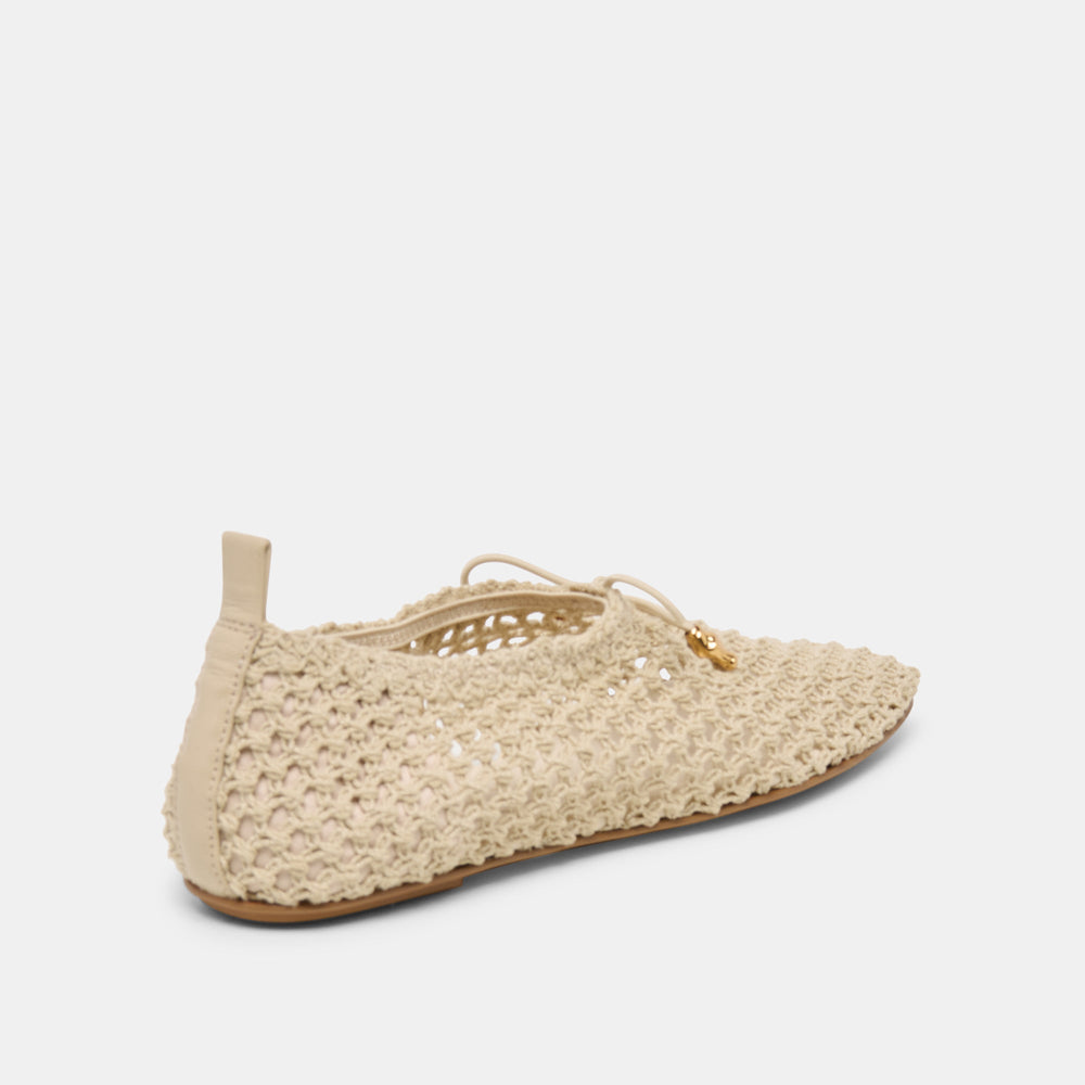 Kaylyn Oatmeal Crochet Flats / Dolce Vita