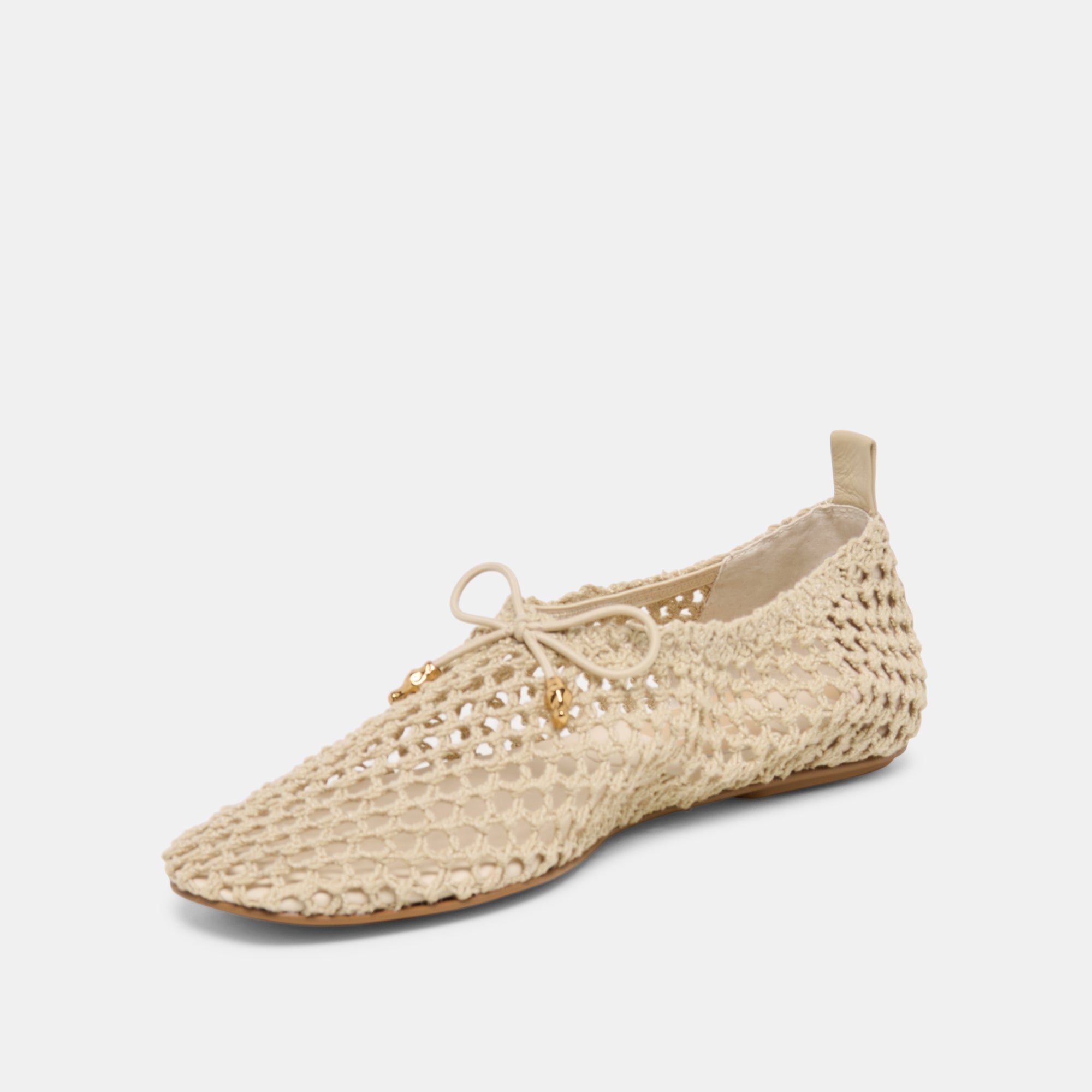 Kaylyn Oatmeal Crochet Flats / Dolce Vita