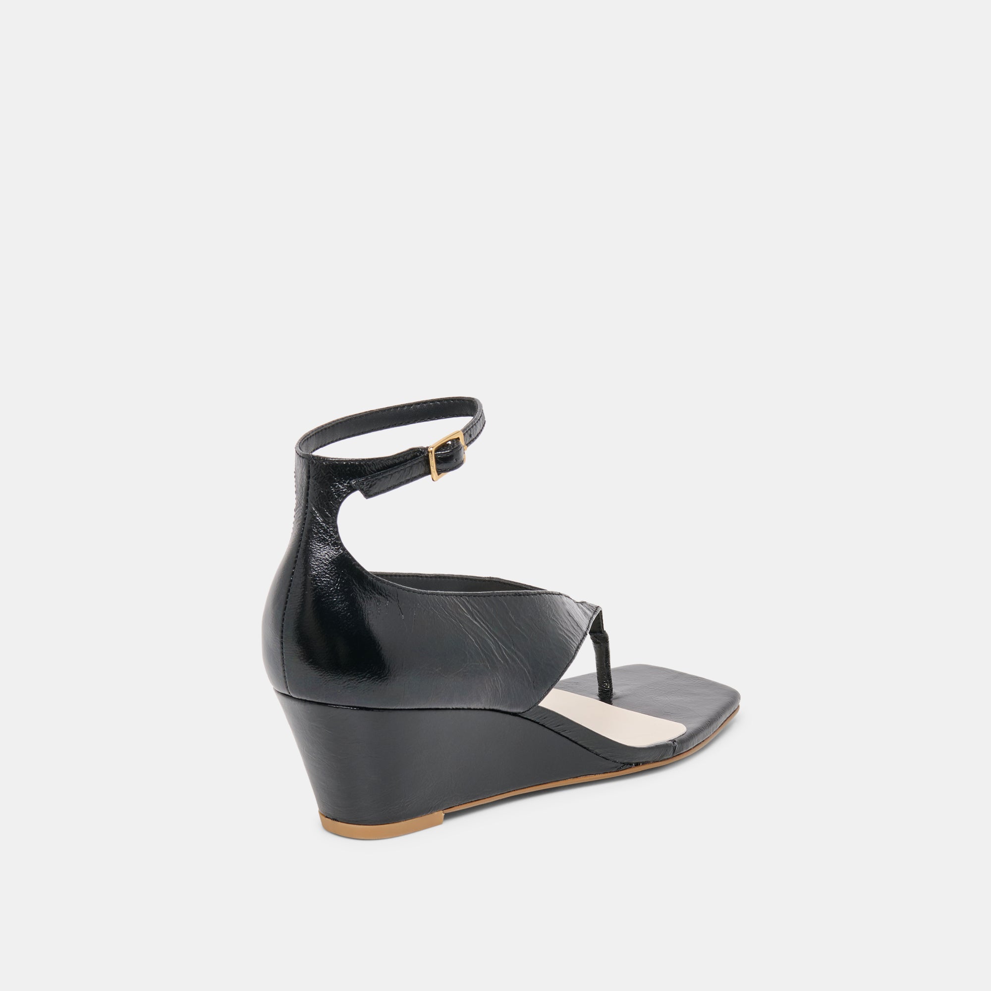 Quinny Black Leather Wedges / Dolce Vita