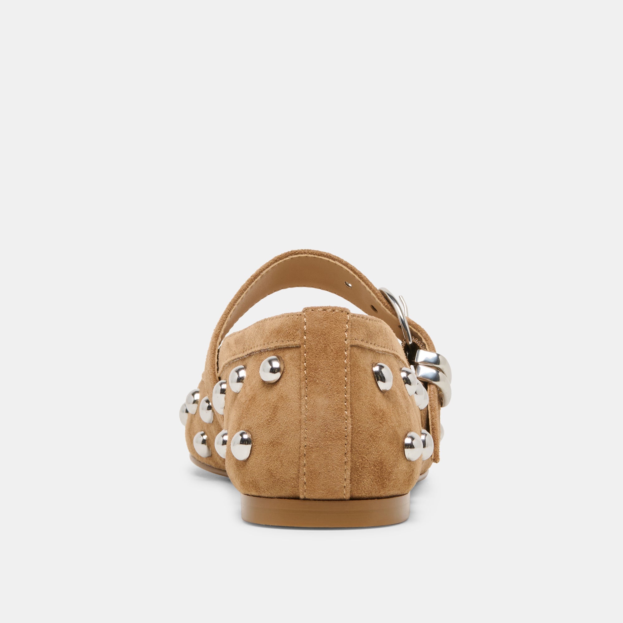 Mikel Stud Lt Brown Suede Ballet Flats / Dolce Vita