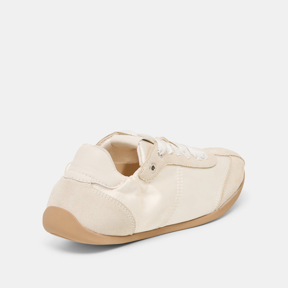 Dakoda Off White Satin Sneakers / Dolce Vita