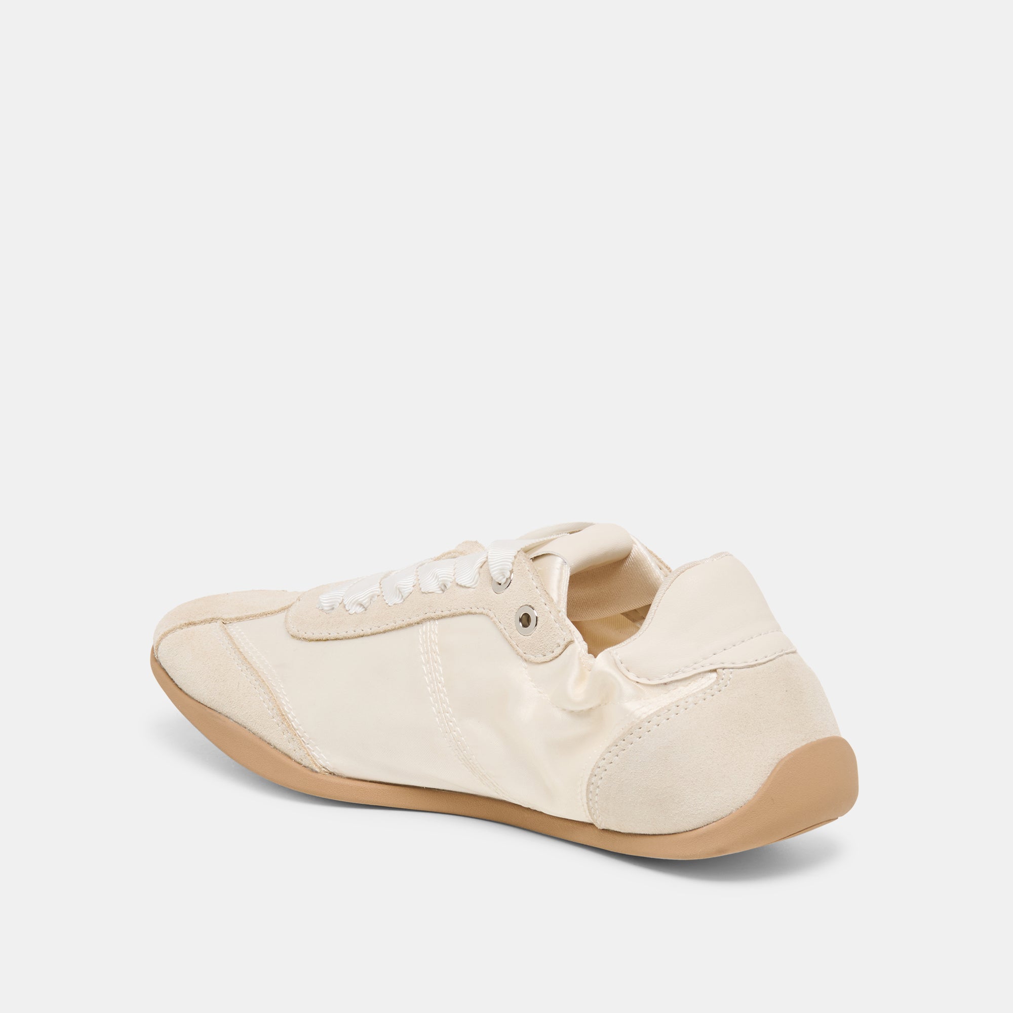 Dakoda Off White Satin Sneakers / Dolce Vita