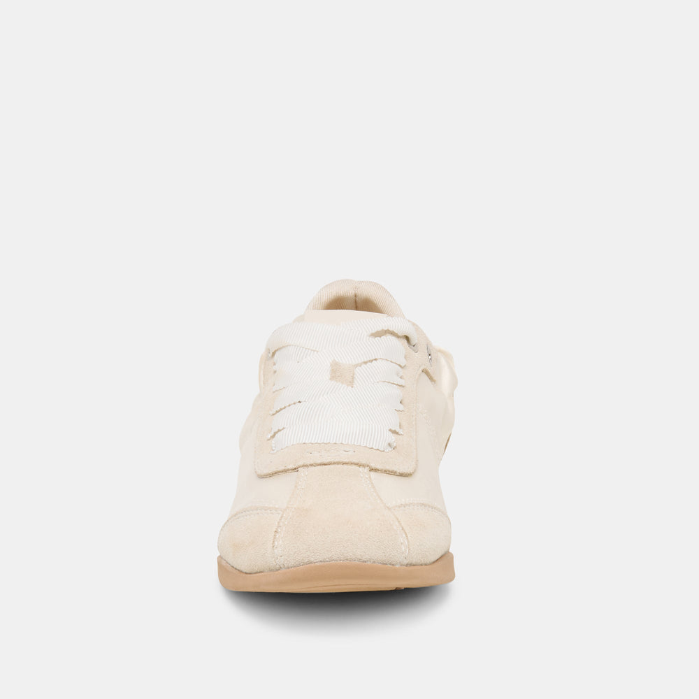 Dakoda Off White Satin Sneakers / Dolce Vita