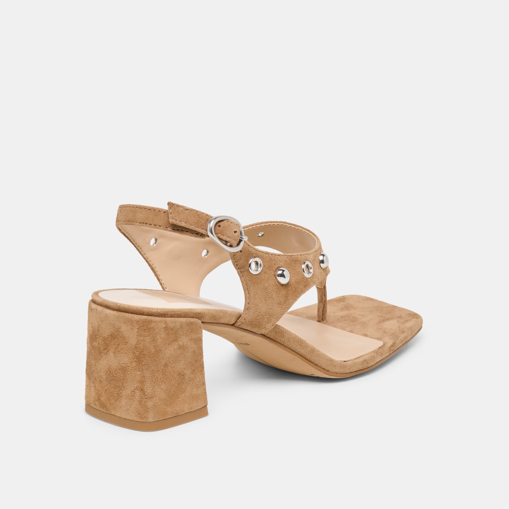 Yves Stud Lt Brown Suede Heels / Dolce Vita
