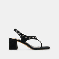 Yves Stud Onyx Suede Heels / Dolce Vita