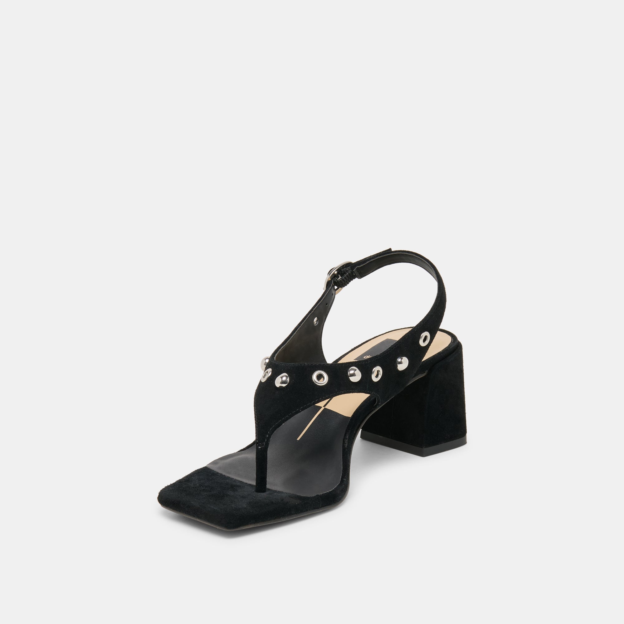 Yves Stud Onyx Suede Heels / Dolce Vita