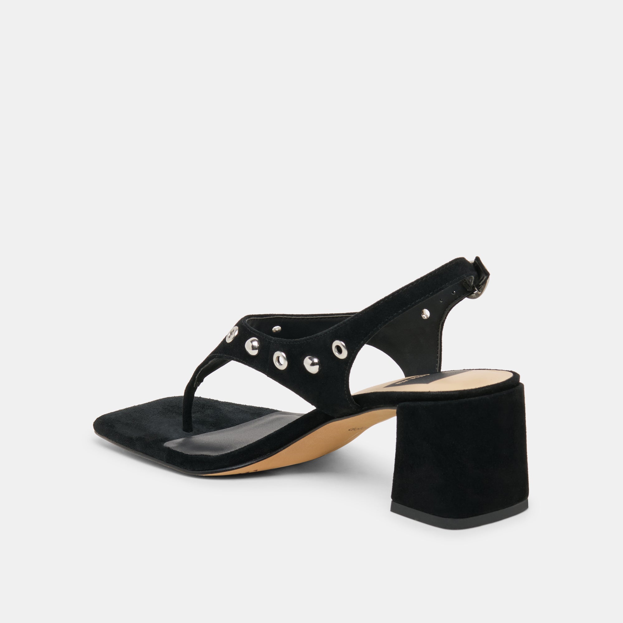 Yves Stud Onyx Suede Heels / Dolce Vita