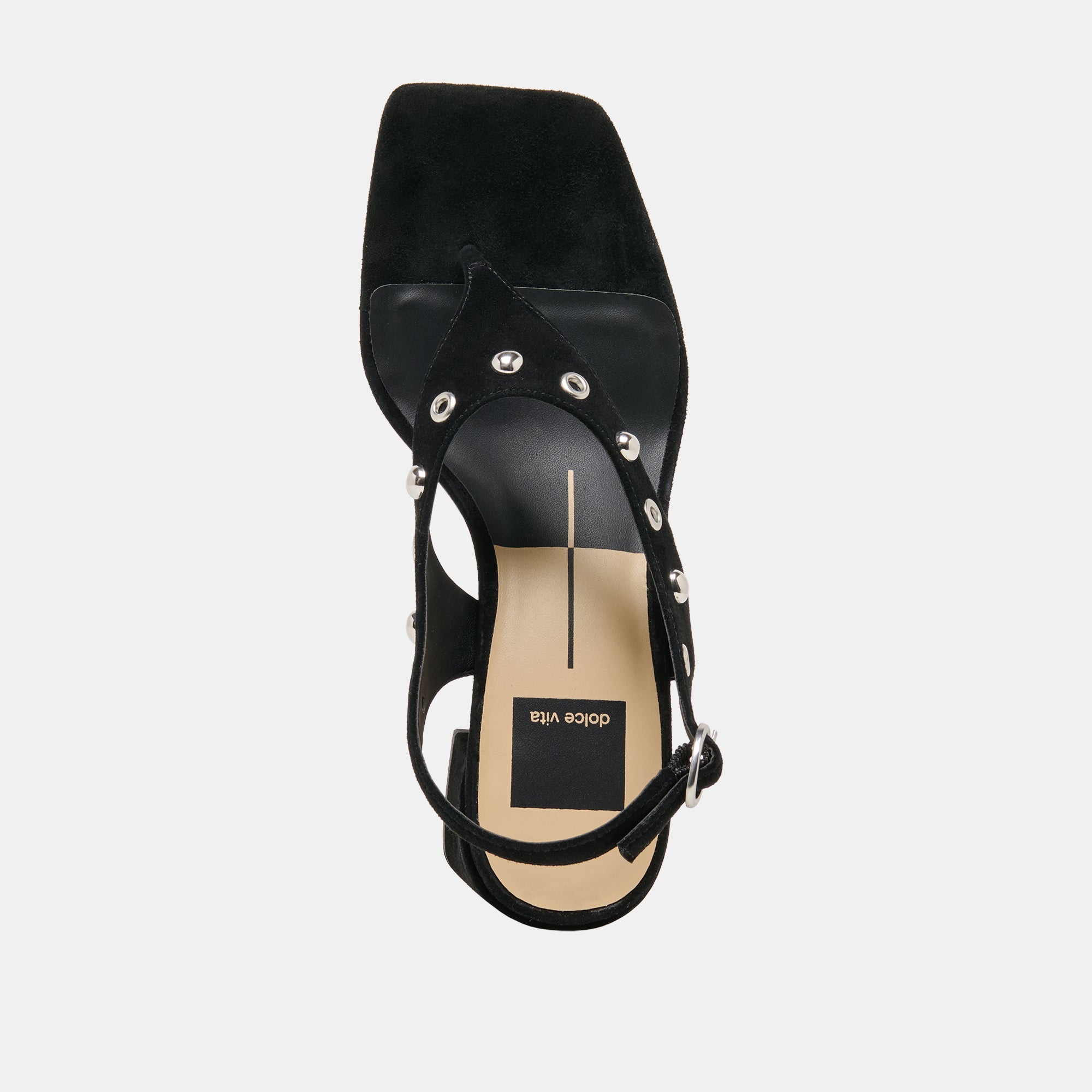 Yves Stud Onyx Suede Heels / Dolce Vita