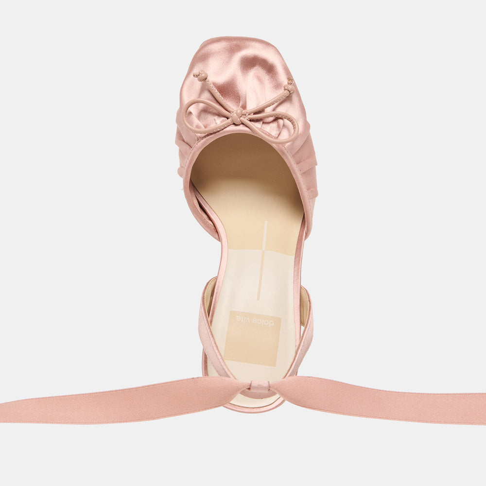 Tisha Lt Blush Satin Heels / Dolce Vita