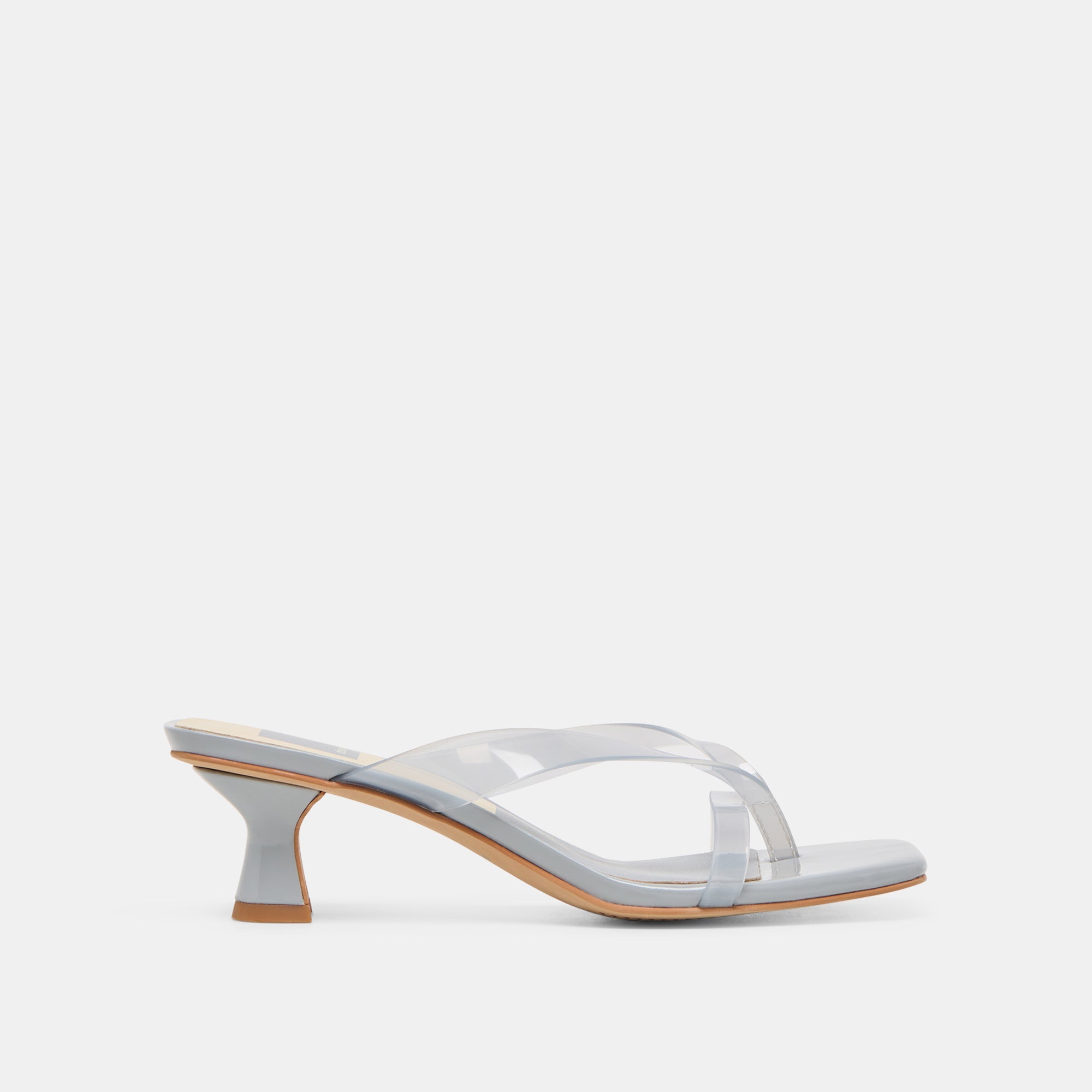Brevel Vinyl Dusty Blue Jelly Heels / Dolce Vita