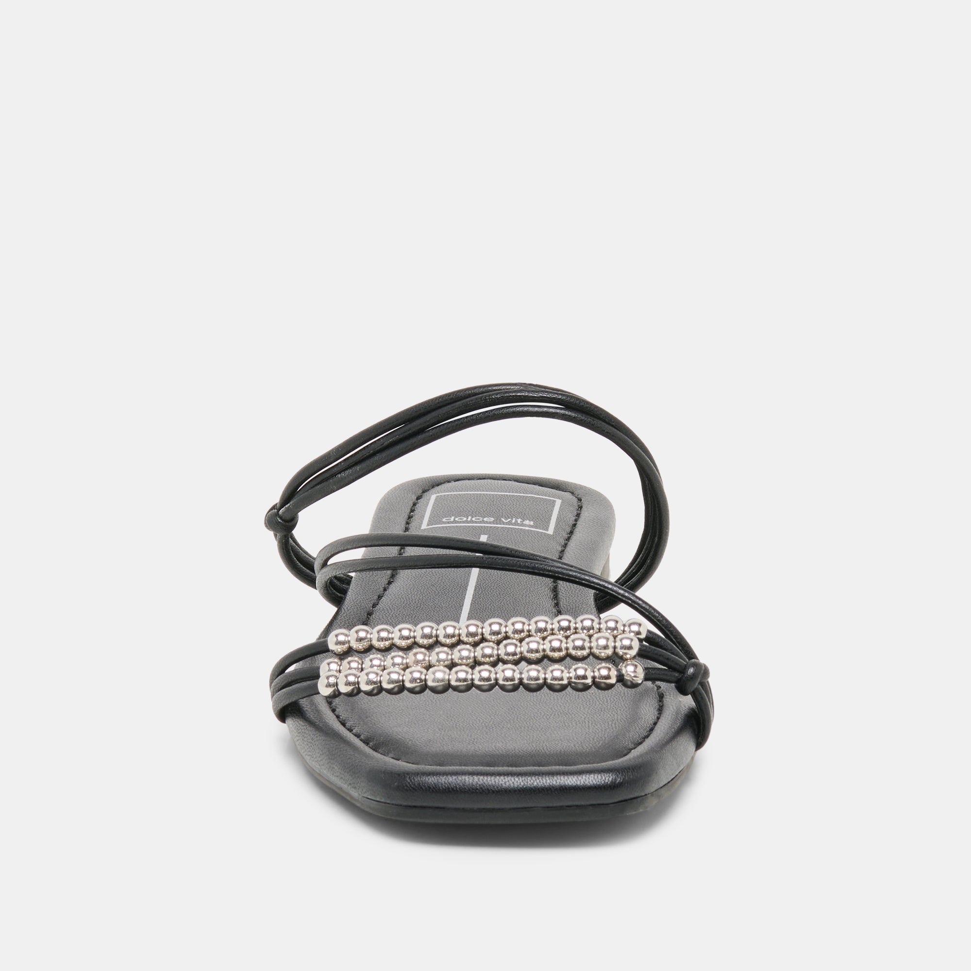 LYNDEE BEAD Black Stella Strappy Open-Toe Sandals / Dolce Vita