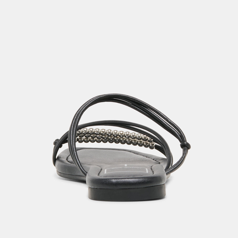 LYNDEE BEAD Black Stella Strappy Open-Toe Sandals / Dolce Vita
