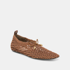 Kaylyn Dk Brown Crochet Flats / Dolce Vita
