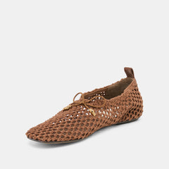 Kaylyn Dk Brown Crochet Flats / Dolce Vita
