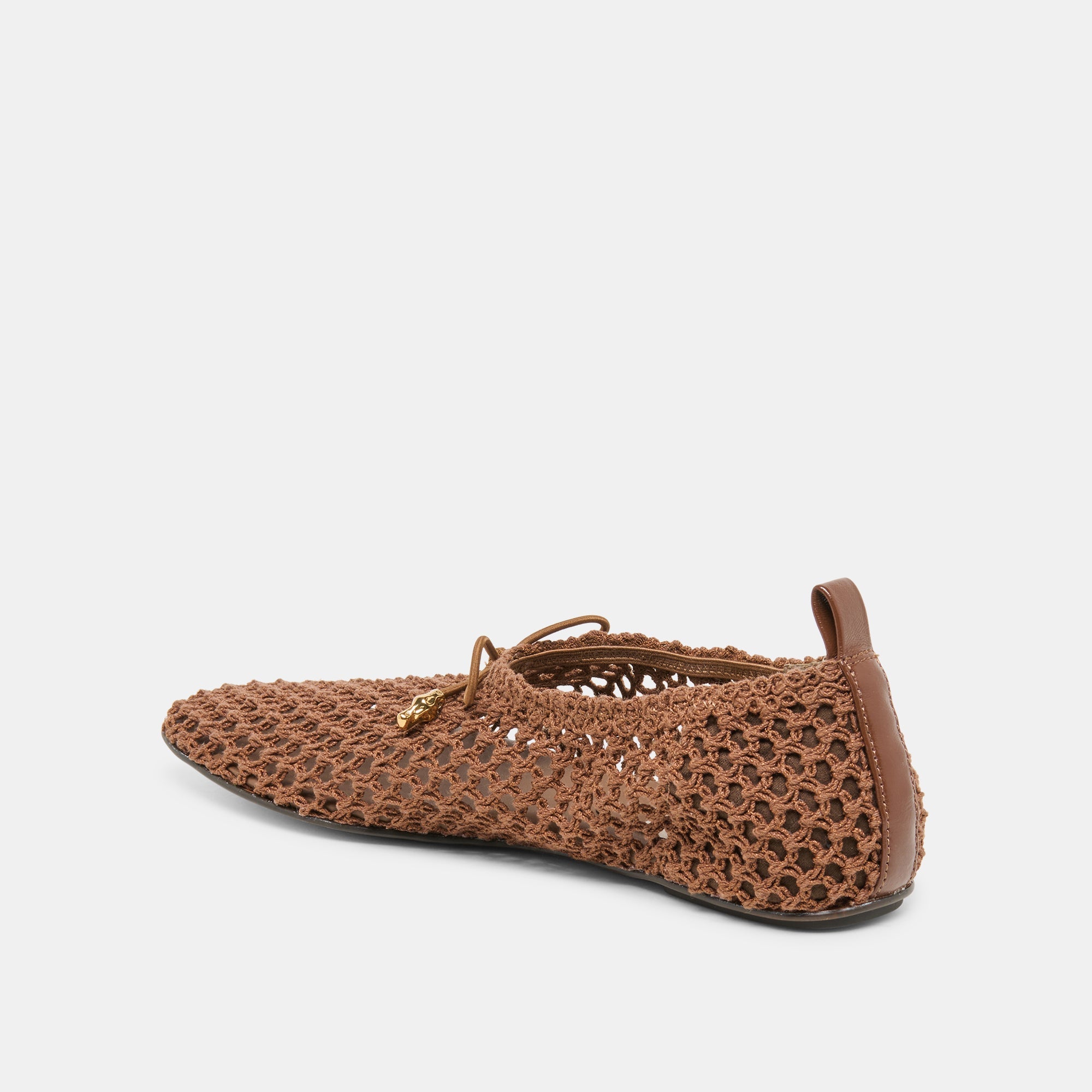 Kaylyn Dk Brown Crochet Flats / Dolce Vita