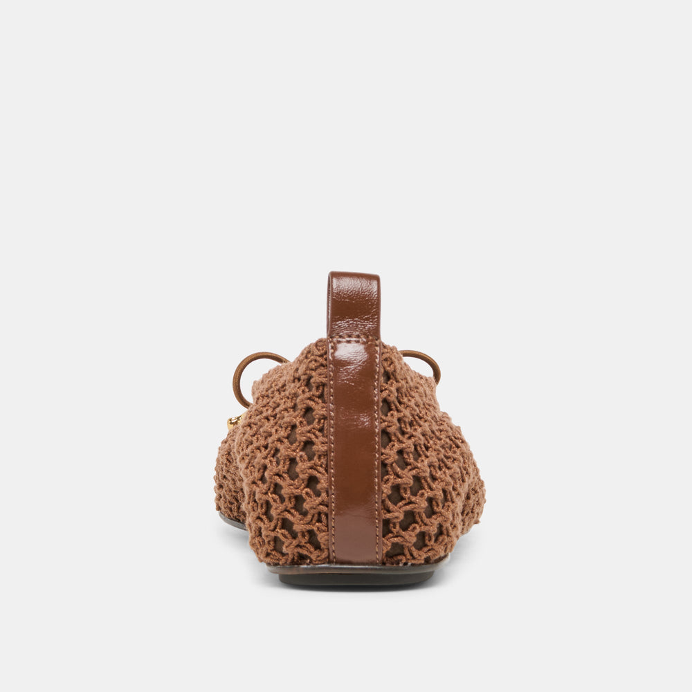 Kaylyn Dk Brown Crochet Flats / Dolce Vita