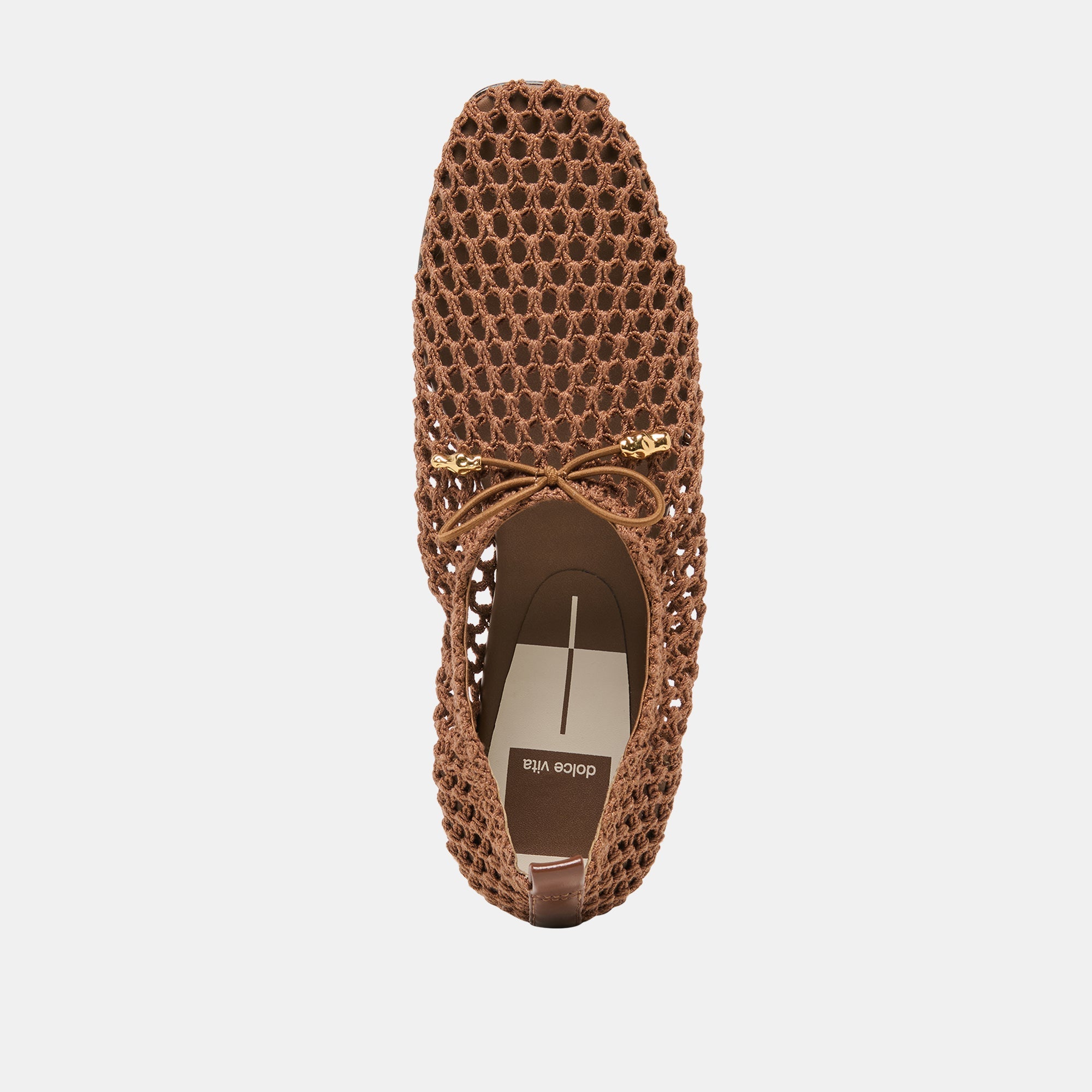 Kaylyn Dk Brown Crochet Flats / Dolce Vita