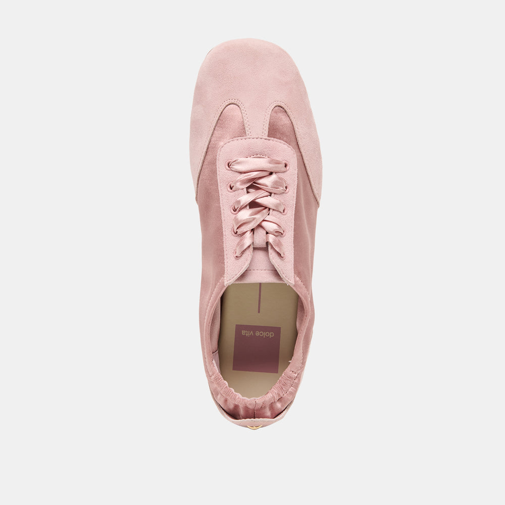 Itzy Pink Satin Sneakers / Dolce Vita