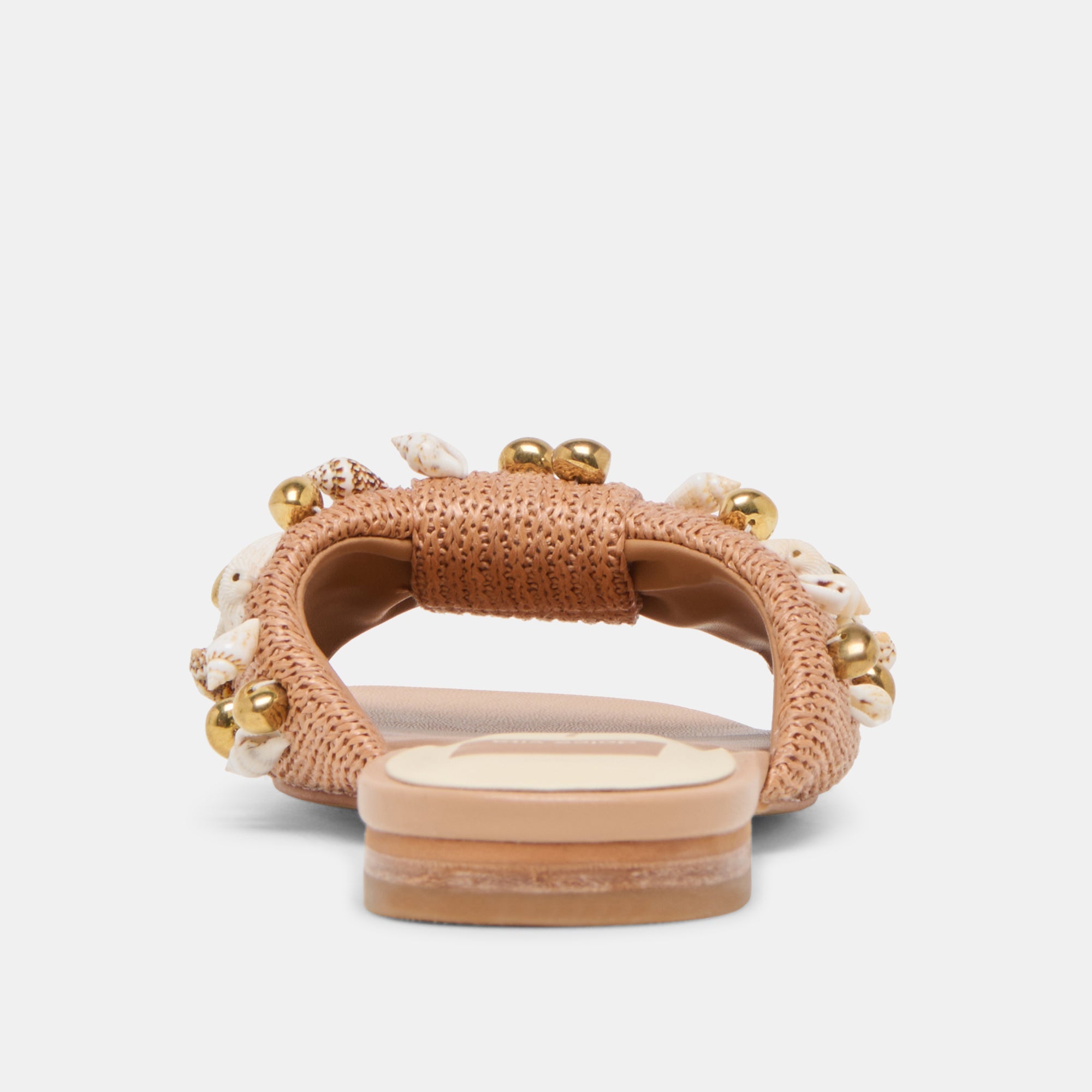 Lizza Toffee Beaded Raffia Sandals / Dolce Vita