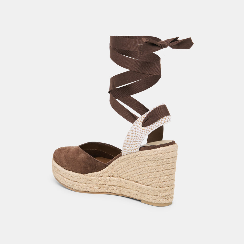 Noura Dk Brown Suede Wedges / Dolce Vita