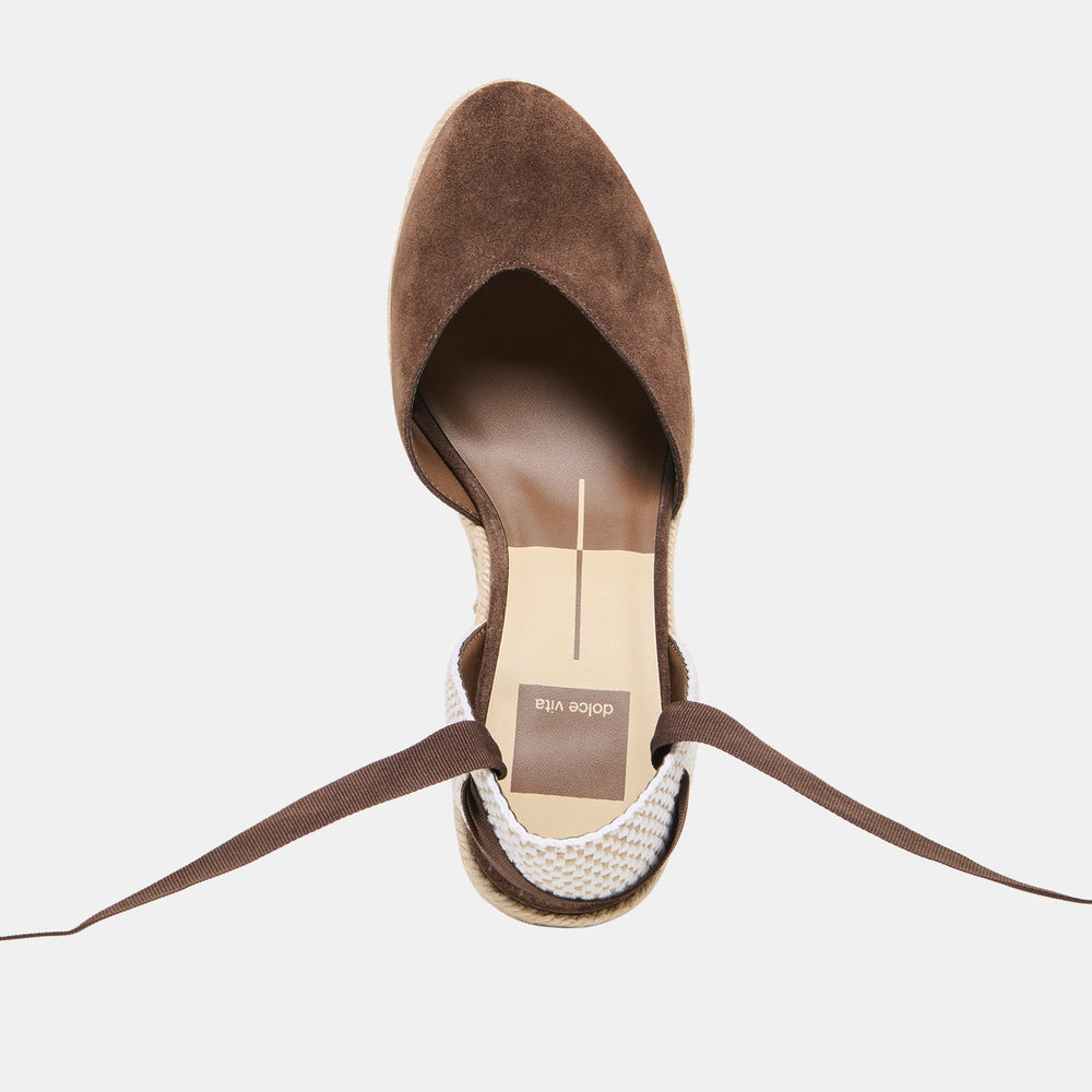 Noura Dk Brown Suede Wedges / Dolce Vita