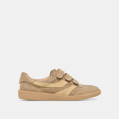 Merit Velcro Taupe Multi Leather Sneakers / Dolce Vita