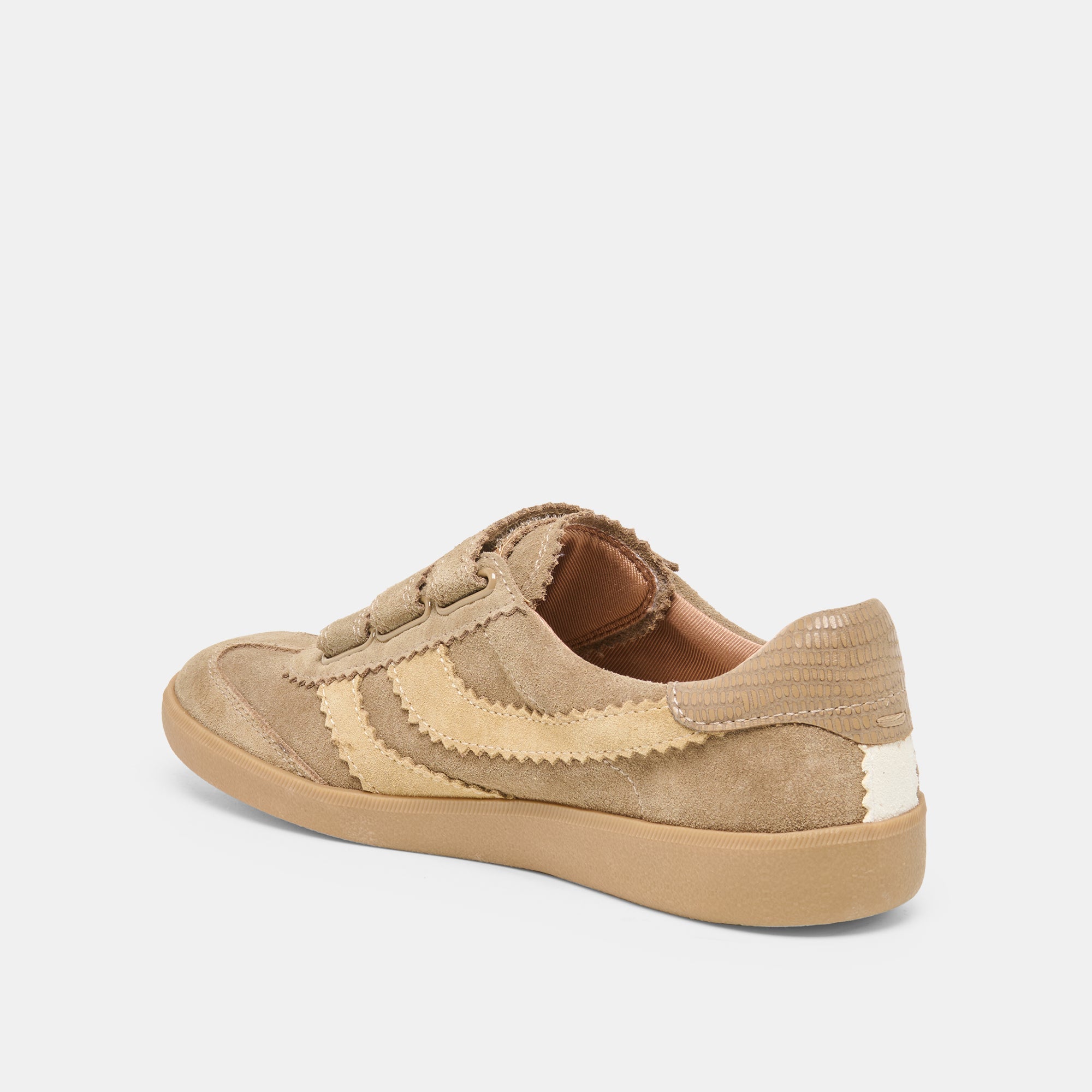 Merit Velcro Taupe Multi Leather Sneakers / Dolce Vita