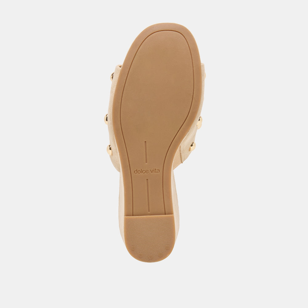 Holta Stud Camel Suede Wedges / Dolce Vita