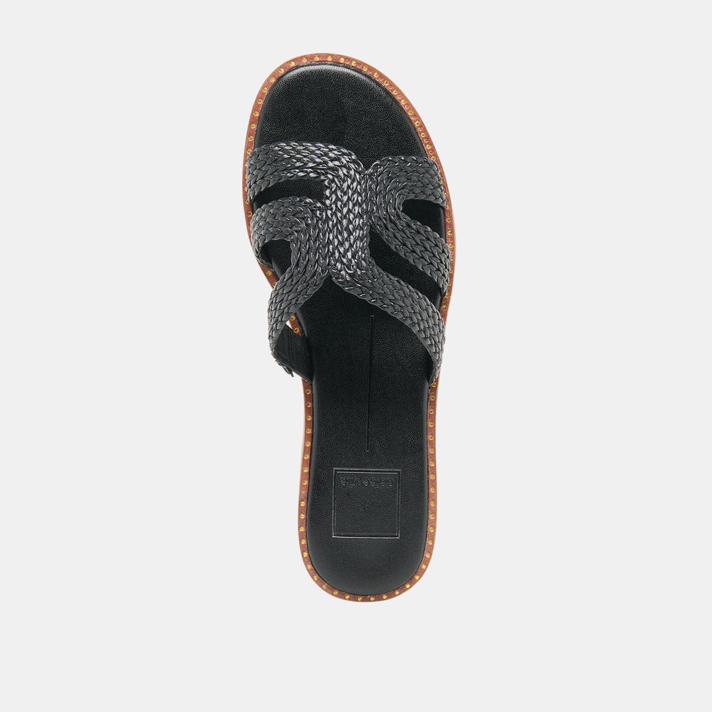 EMON Black Stella Slide Open-Toe Sandals / Dolce Vita