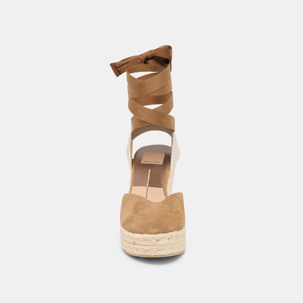 Noura Lt Brown Suede Wedges / Dolce Vita