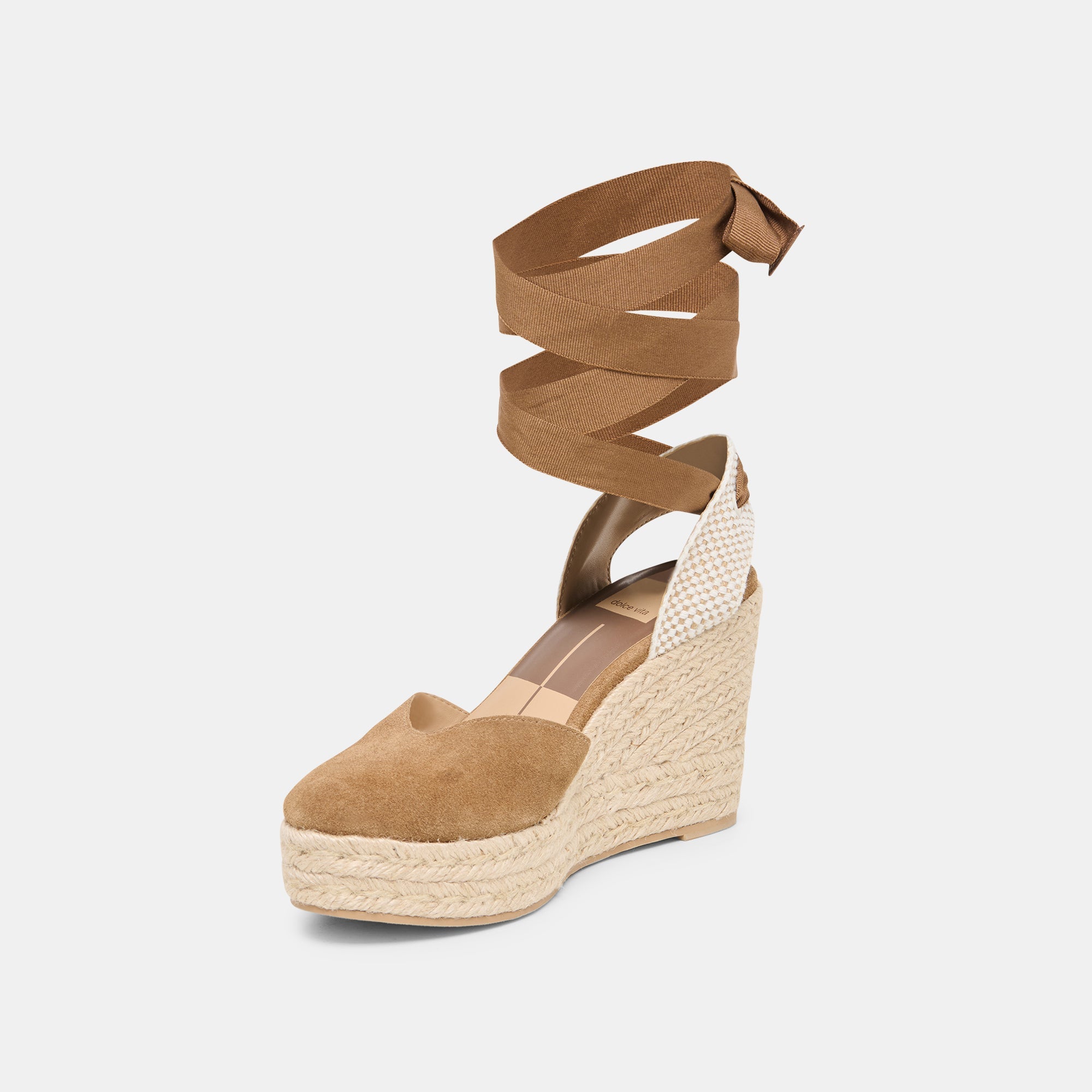 Noura Lt Brown Suede Wedges / Dolce Vita