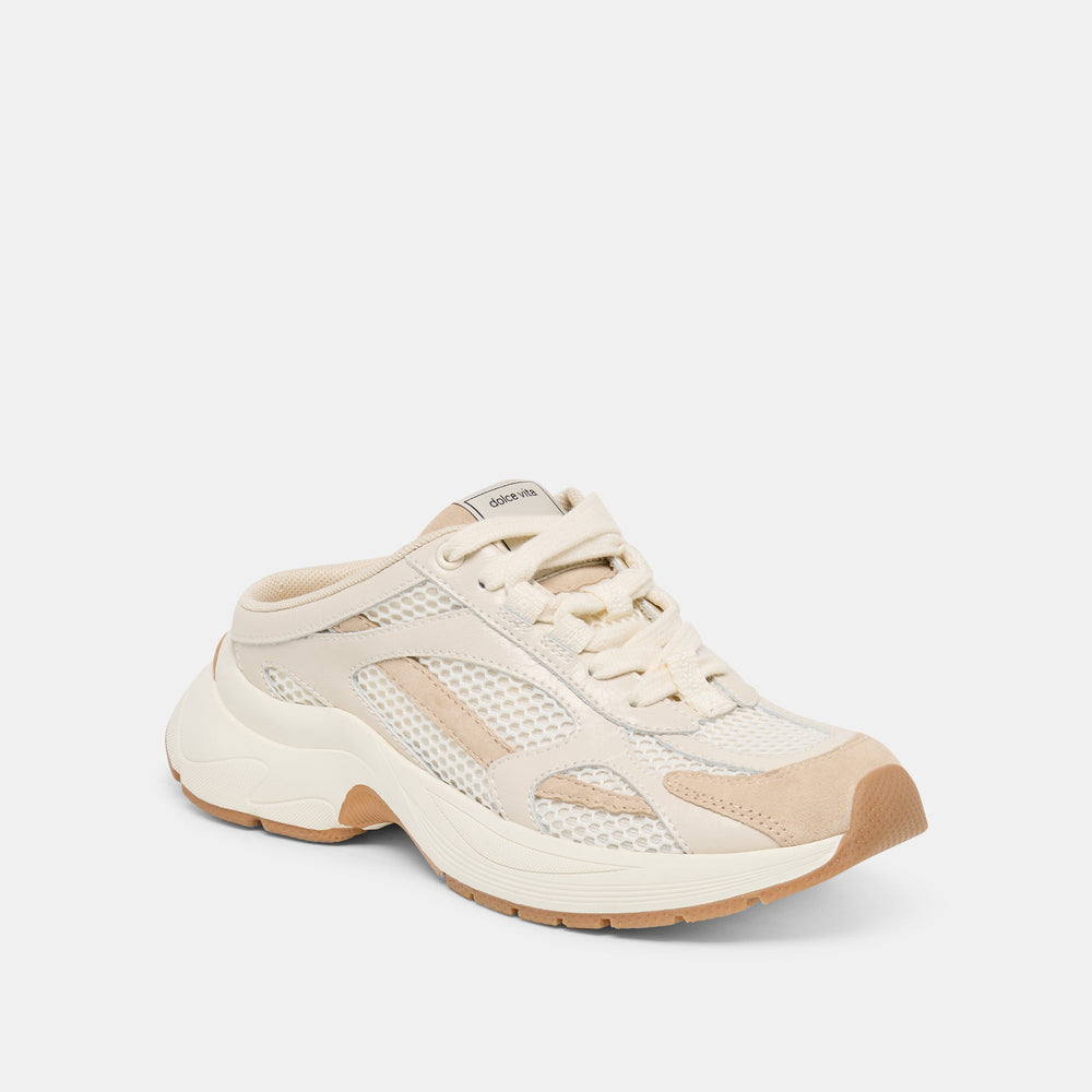 SWAYZY Ivory Multi Suede Platform Slip-on Sneakers / Dolce Vita