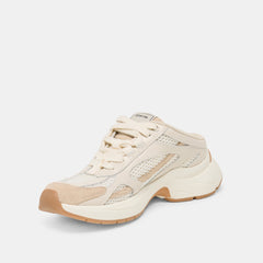 SWAYZY Ivory Multi Suede Platform Slip-on Sneakers / Dolce Vita