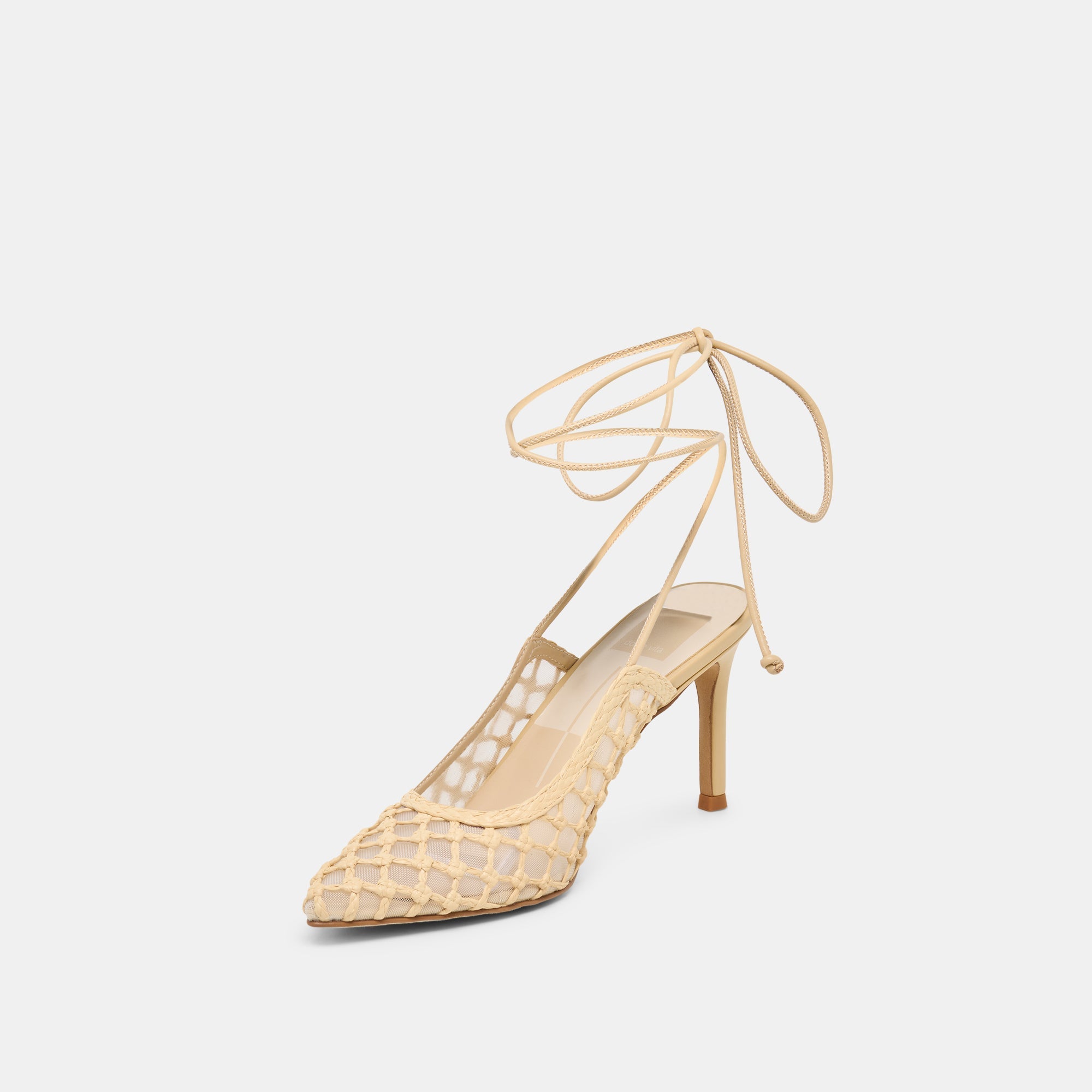 Yael Lt Natural Woven Raffia Heels / Dolce Vita