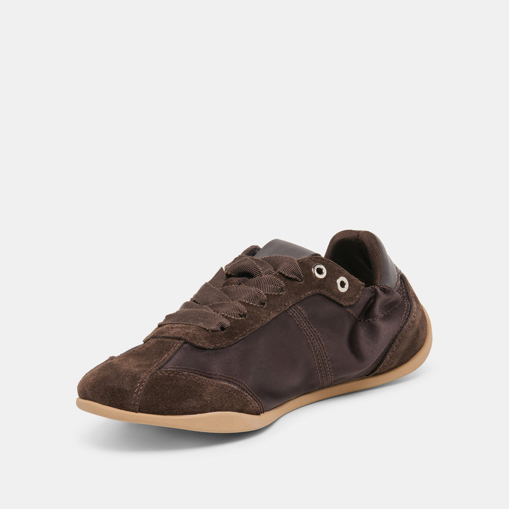 Dakoda Dk Brown Satin Sneakers / Dolce Vita